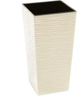 Záhrada Obal na kvetináč Finezia 25x25x46h béžový