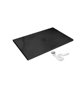 Sprchové vaničky Vanička obdĺžniková ROCK BLACK 80X100 K4578