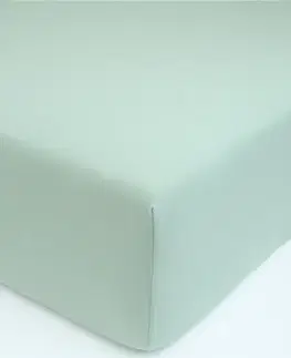 Plachty MKLozkoviny.sk Jersey prostěradlo s elastanem 90 × 200 cm – mátové
