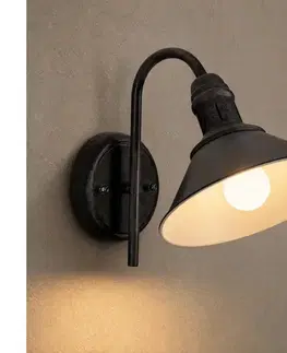 Svietidlá BRILAGI - Nástenné svietidlo FORGE 1xE27/60W/230V čierne BRSA49458-1W