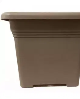 Záhrada Kvetináč hranatý Zora taupe 23cm