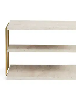 Konferenčné stolíky Odkladací stolík Lifon Gold Travertine
