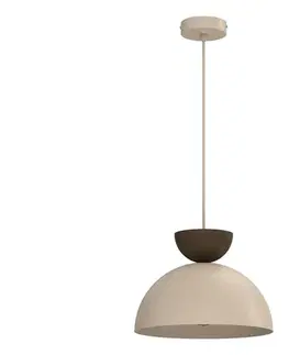 Svietidlá  Luster na lanku NEVIS 1xE27/15W/230V pr. 29 cm béžový 9706A