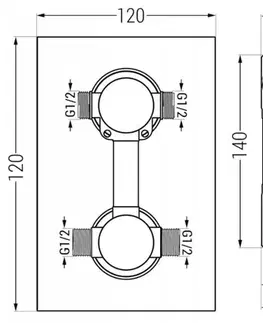 Kúpeľňové batérie MEXEN/S MEXEN/S - Cube DR02 podomietkový sprchový SET + slim sprcha 25, biela 77502DR0225-20