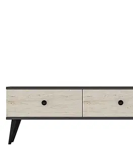 TV stolíky TV stolík Mona 120 - Anthracite, Travertine