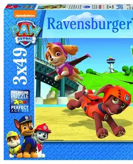 Do 49 dielikov Ravensburger Puzzle Labková patrola: Psí tím 3x49 Ravensburger