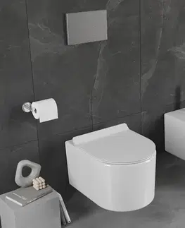Záchody MEXEN/S - Sofia Závesná WC misa vrátane sedátka s slow-slim, duroplast, biela 30540100