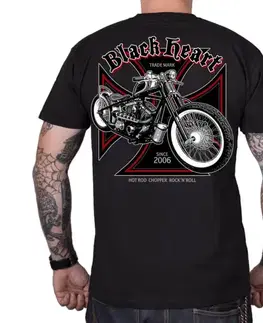 Pánske tričká Tričko BLACK HEART Grinder čierna - M
