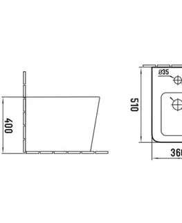 Doplnky do kúpeľne MEXEN - Cube bidet stojací, čierna mat 36925085