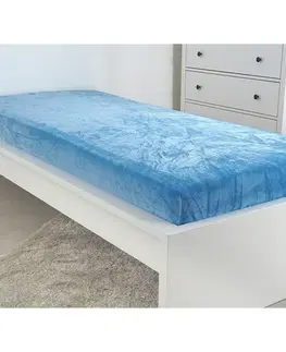 Plachty B.E.S. Petrovice Prestieradlo mikroflanel modrá, 180 x 200 cm