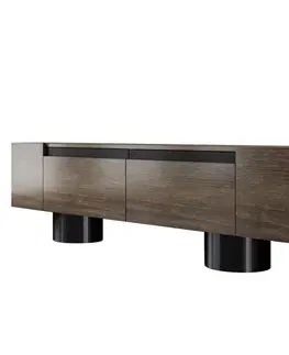TV stolíky HOME TV stolík na nožičkách, orech/čierna