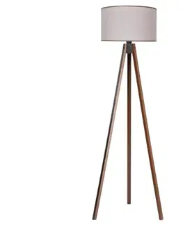 Lampy  - Stojacia lampa 1xE27/60W/230V pr. 44 cm béžová/wenge AS0462+DU82634