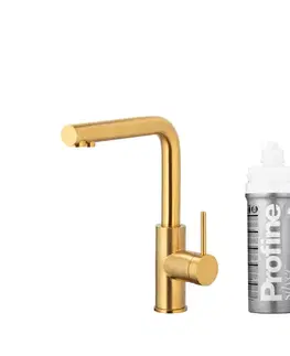 Kuchynské drezy KFA KFA - Batéria drezová DUERO PURE BASIC, s filtráciou, brúsené zlato 6623-914-31