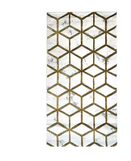 Moderné koberce Koberec Frisee Diamond 1,33/1,9 B0072 biela/zlatá