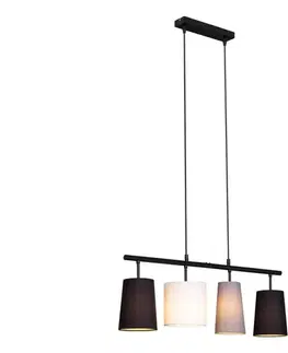 Svietidlá Brilo - Luster na lankách 4xE27/40W/230V čierna/šedá/biela 4002707401773