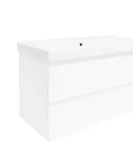 Kúpeľňový nábytok Kúpeľňová skrinka s umývadlom SAT B-Way 99x50x45 cm biela lesk BWAY2100WU1BI BWAY2100WU1BI