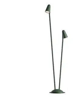 LED osvetlenie Redo 90713 - LED vonkajšia lampa NIVALIS 2xLED/6,9W/230V 3000K 110 cm IP65 zelená 90713