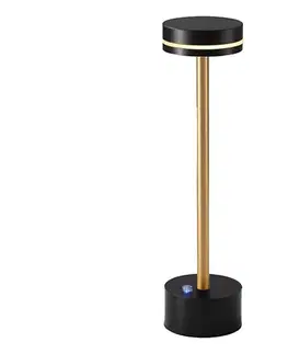 Lampy  LED stmievateľná nabíjateľná stolová lampa SAM LED/5W/5V 3600 mAh čierna/zlatá ML1386