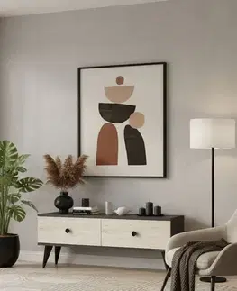 TV stolíky TV stolík Mona 120 - Anthracite, Travertine