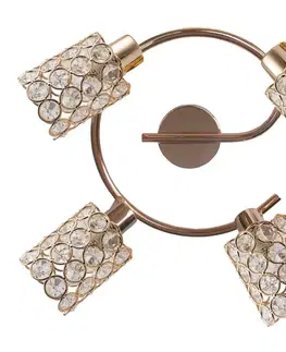 Stropná svetla Špirálová stropná lampa 4X40W G9 mosadz YORK