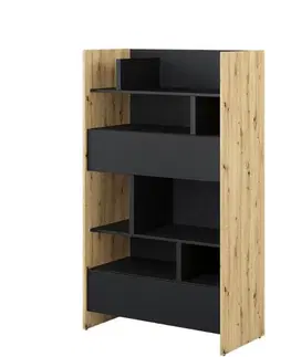 Nábytok Dig-net nábytok Regál Lenart BED CONCEPT BC-27 | dub artisan / čierna