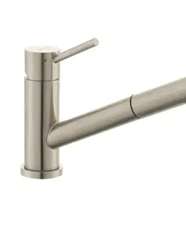 Kúpeľňové batérie Dřezová baterie SIKO Steel s vytahovací sprškou nerez STNRZ283 STNRZ283