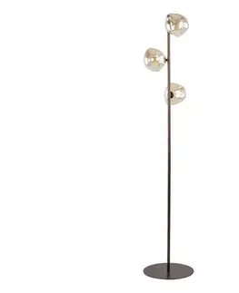 Lampy  Stojacia lampa LAVA 3xG9/8W/230V bronzová/dymová béžová 16150
