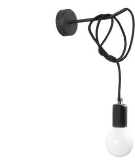 Svietidlá  Nástenné svietidlo EDISON 1xE27/60W/230V čierna SL.0373