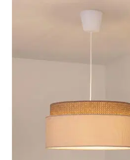 Svietidlá BRILAGI - Závesný luster PADOVA na lanku 1xE27/60W/230V pr. 40 cm béžový 8590828052494