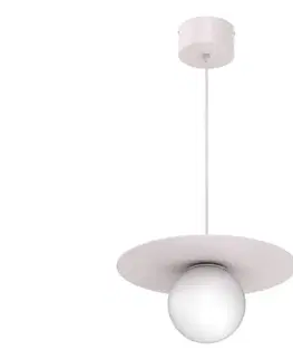 Svietidlá  Závesný luster FLAT na lanku 1xE27/15W/230V krémový 9575