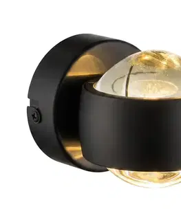 Svietidlá Globo 78290B - LED nástenné svietidlo RANDI LED/7W/230V 3000K čierne 78290B