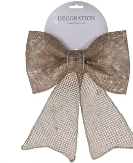 Vianočné dekorácie – do vnútra Mašlička 24 cm champagne gold CAA006700