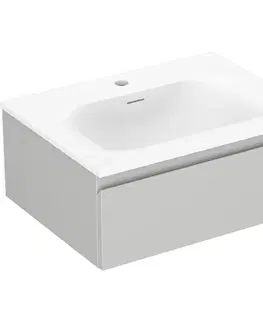 Kúpeľňový nábytok MEXEN/S - Orio kúpeľňová skrinka 60 cm s umývadlom Vela, 1 šuplík, šedá mat/biela mat 91A10-06023-1-BF62-W23M01