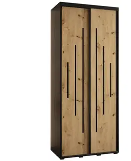 Šatníkové skrine Skriňa 45 Canaris 12 110 čierna/artisan/čierna