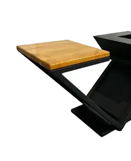Záhradné grily Kompaktný set grilovacie ohnisko servírovací stôl Vinda 1400 × 600 × 900 mm | Grilovacia plocha 600 × 600 mm