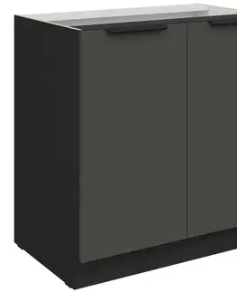 Kuchynské skrinky stojace Kuchynská skrinka Aria-Gr/Bl Anti Fingerprint 80d 2f Bb