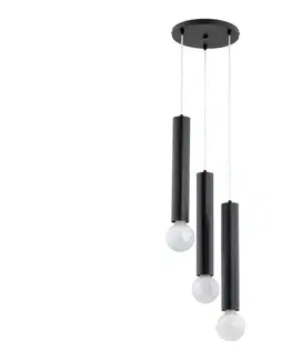 Svietidlá  Luster na lanku TWISTER 3xE27/60W/230V pr. 28 cm čierna 62272