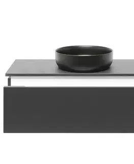 Kúpeľňový nábytok Kúpeľňová skrinka s krycou doskou SAT Feel 100x30x46 cm antracit mat SATFEEL100ANTD SATFEEL100ANTD