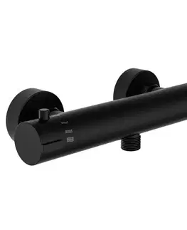 Kúpeľňové batérie Eisl - Termostatická sprchová batéria LONDON, čierna matná, rozteč 150 mm (52466) 52466