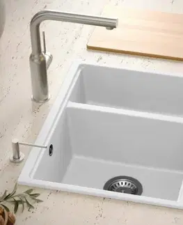 Kuchynské drezy Quadron Quadron - Granitový drez Logan 150 White Meď HCQL5646U1-C1_U