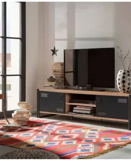 Konferenčné stolíky Televízny stolík Cosmo Rex v prevedení AtlanticPine and Black