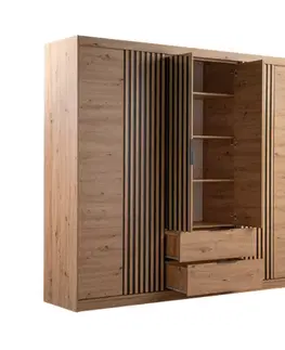 Šatníkové skrine ArtStol Šatníková skriňa MAJORKA 250 | dub artisan