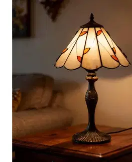 Lampy BRILAGI - Tiffany vitrážová stolná lampa FOLIA 1xE27/60W/230V BRT-B015B