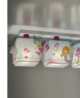 Svietidlá Dalber 63443 - Detské stropné svietidlo MERMAIDS 3xE27/60W/230V 63443