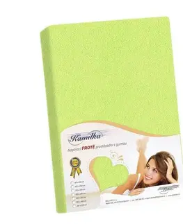 Plachty Bellatex Froté prestieradlo Kamilka jarná zelená​, 200 x 220 cm