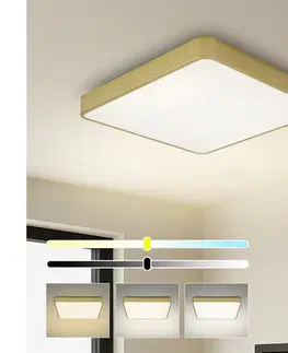 Svietidlá BRILAGI-LED stmievateľné stropné svietidlo POOL SQUARE LED/36W/230V 3000-6000K 40x40 cm zlaté + diaľkové ovládanie BRI661