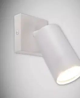 Moderné lampy do obývačky Nástenné svietidlo Manam GU10 1D biely 03759 K1