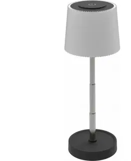 Záhradné lampy  LED stmievateľná vonkajšia nabíjateľná stolová lampa LED/2W/5V IP44 1200 mAh sivá PTL45