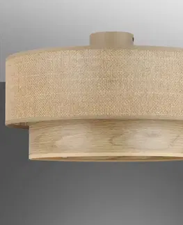 Lampy do obývačky Luster DUO 11753 MINI JUTA WOOD 1XE27