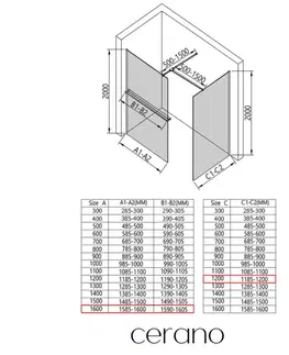 Držadlá k vani CERANO - Sprchová zástěna Walk-in Onyx T L/P - 10 mm - hranatá vzpěra + polička/držák na ručníky - chrom, grafitové sklo - 160x120x200  CER-8050BD9772
